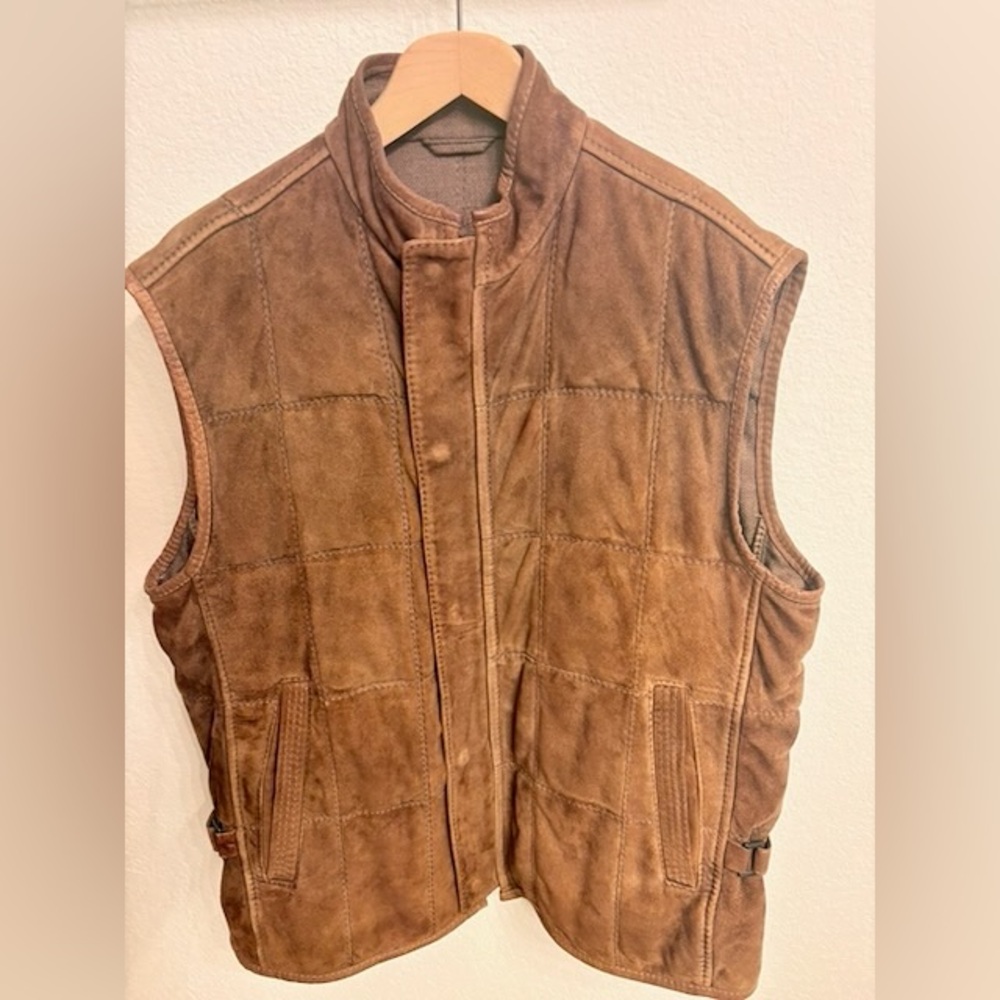 Vintage GIMOS for OUTERLUXE Quilted Suede Vest